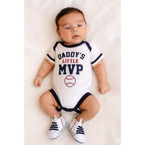 Carters Baby Baseball Walking Shoes 3-6M White/Red/Navy Sports-Themed Soft Sole